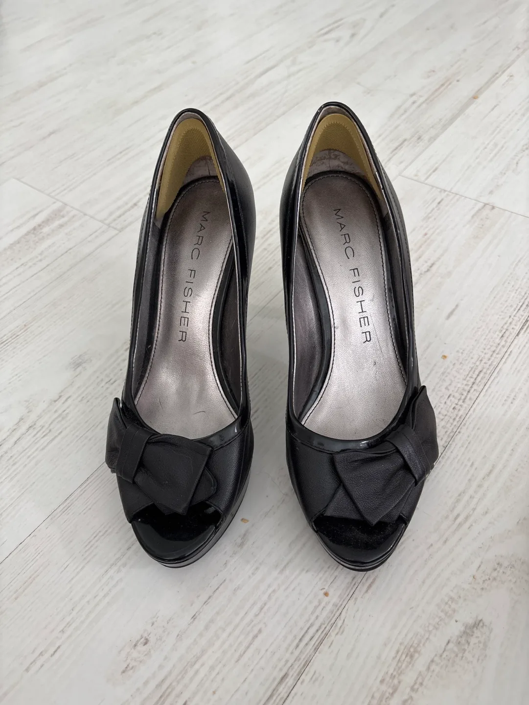 Marc Fisher Black Peep Toe Heels image indicator(3)