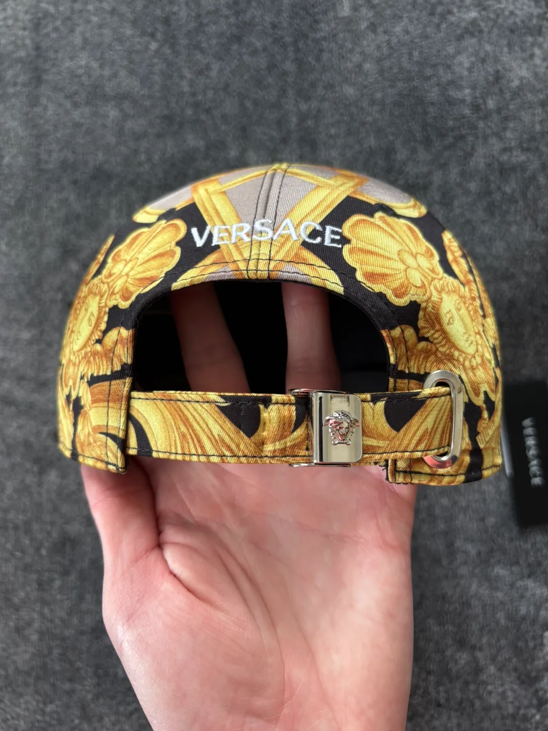 Versace Beige & Black Barocco Cap image indicator(3)