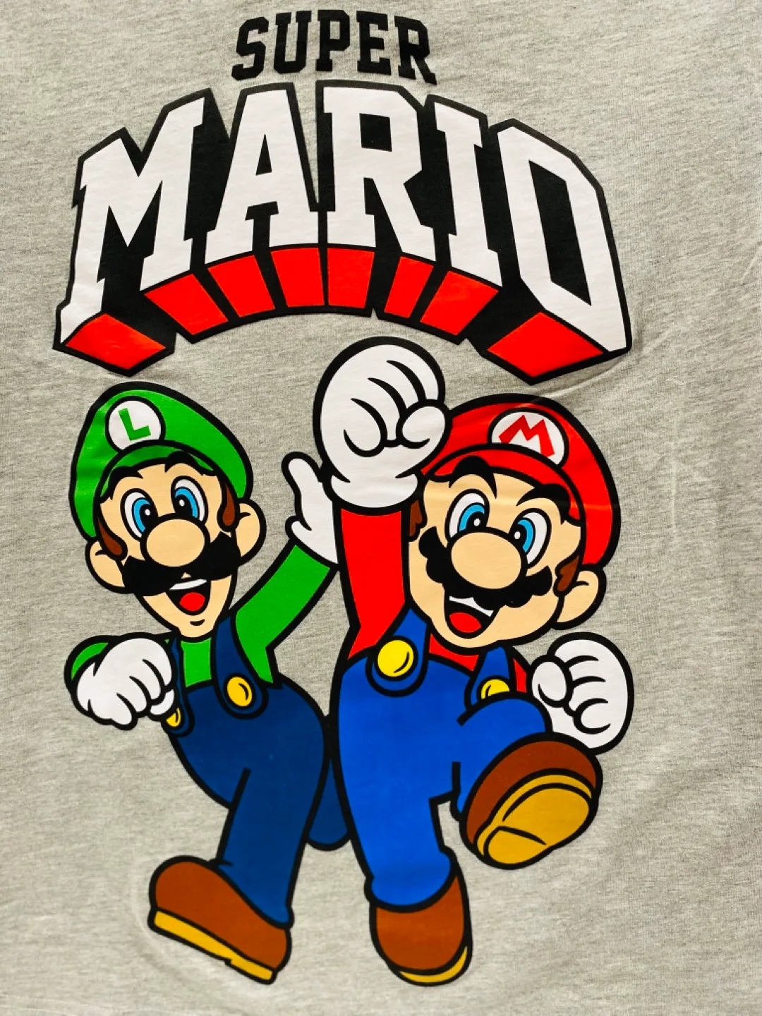 Super Mario Bros. Boys' Size 10/12 Gray T-Shirt image indicator(2)