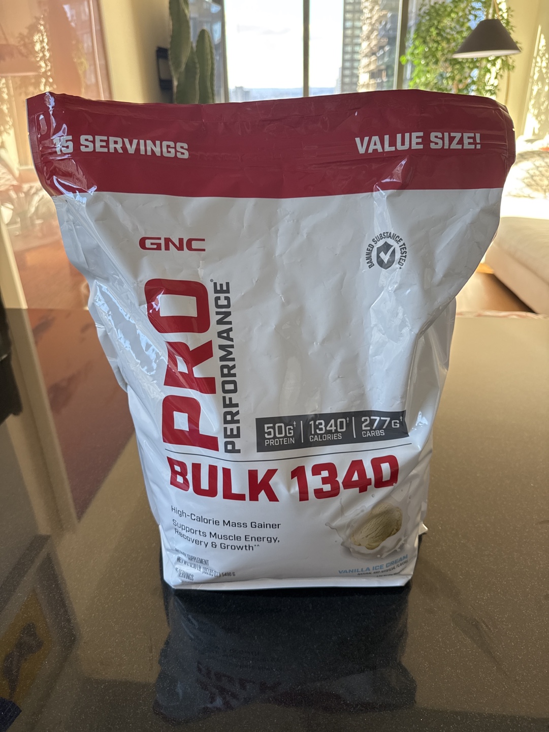 GNC Pro Performance Bulk 1340 Vanilla Ice Cream Protein Powder
