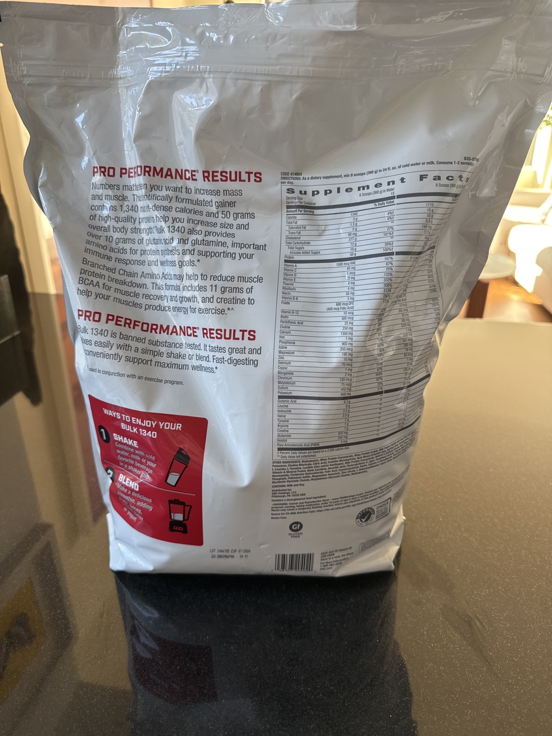 GNC Pro Performance Bulk 1340 Vanilla Ice Cream Protein Powder - photo 2