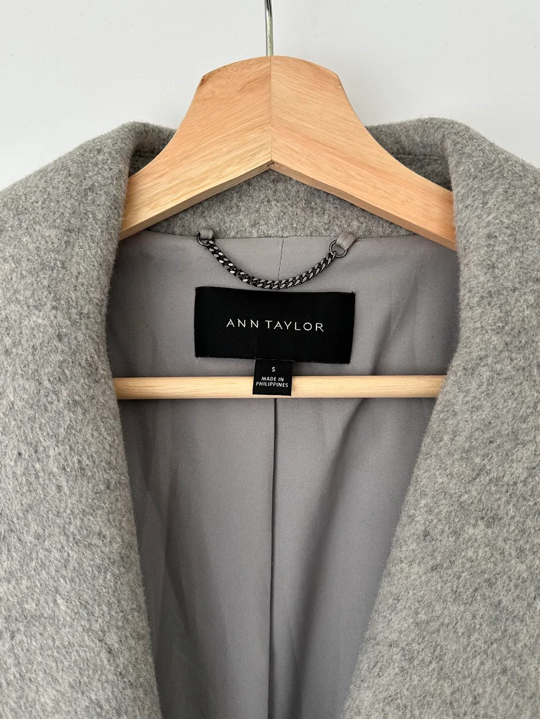 Ann Taylor Grey Wool Wrap Coat image indicator(4)