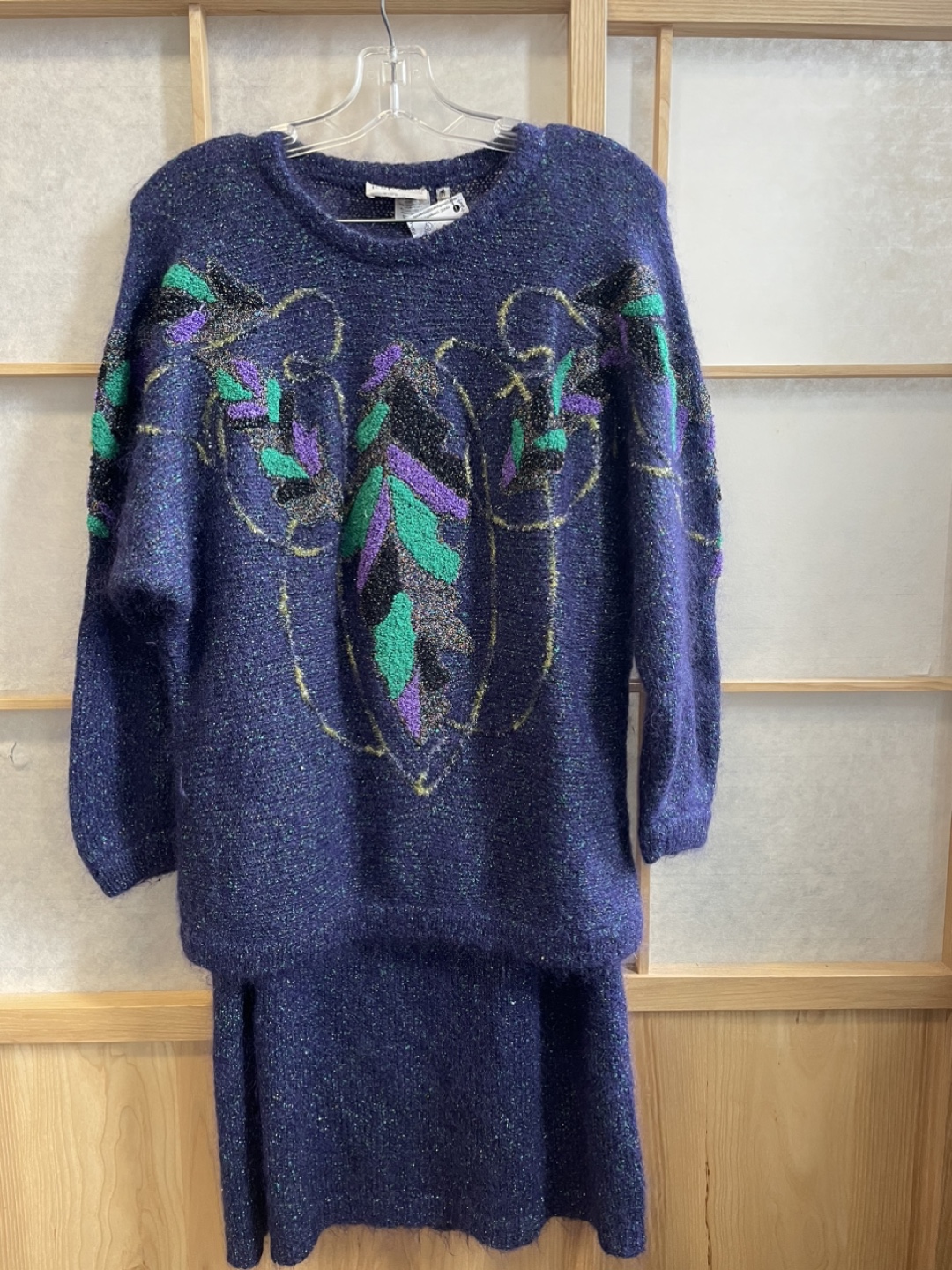 Vintage mohair sweater and skirt set