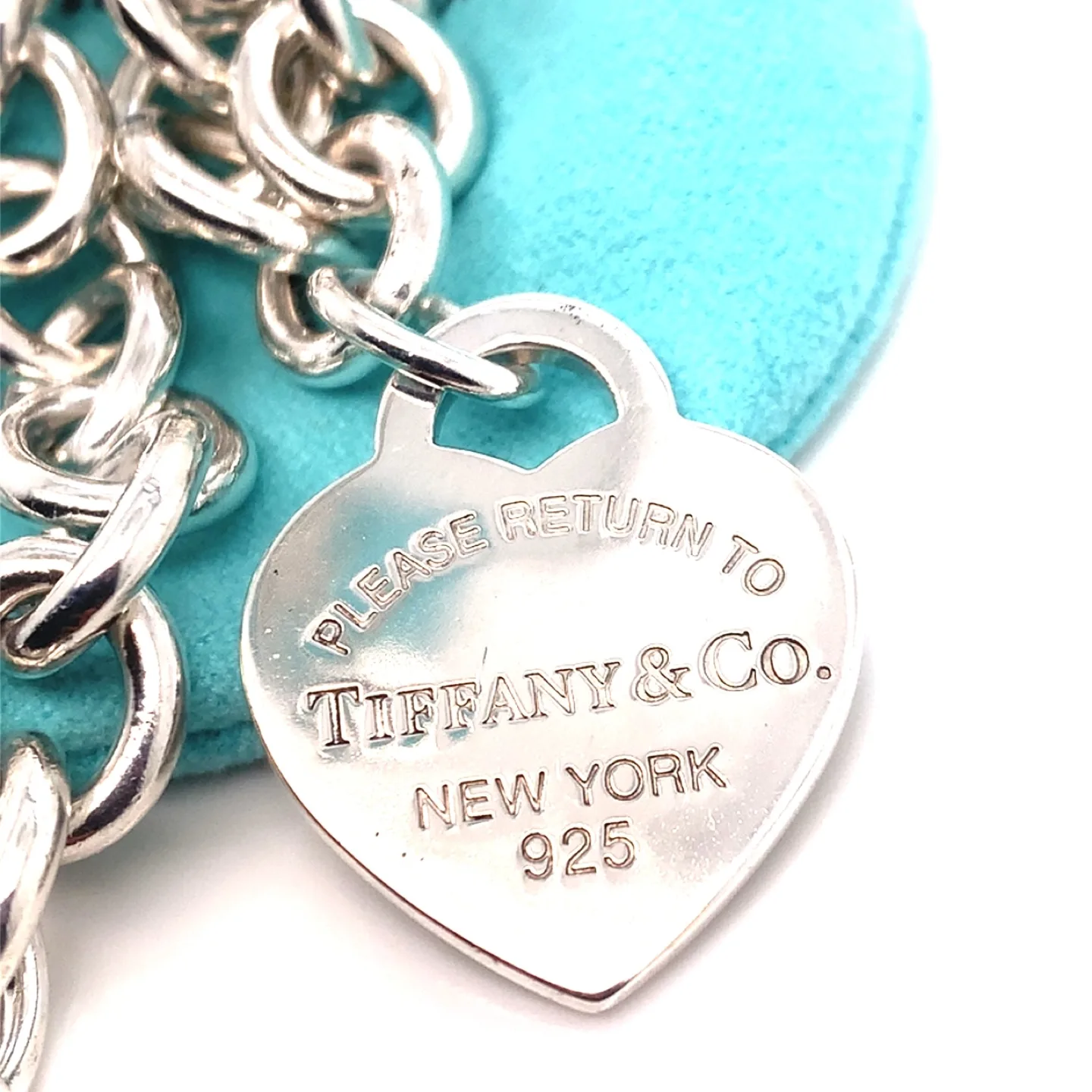 Tiffany & Co. 925 Sterling Silver Heart Tag Necklace image indicator(2)