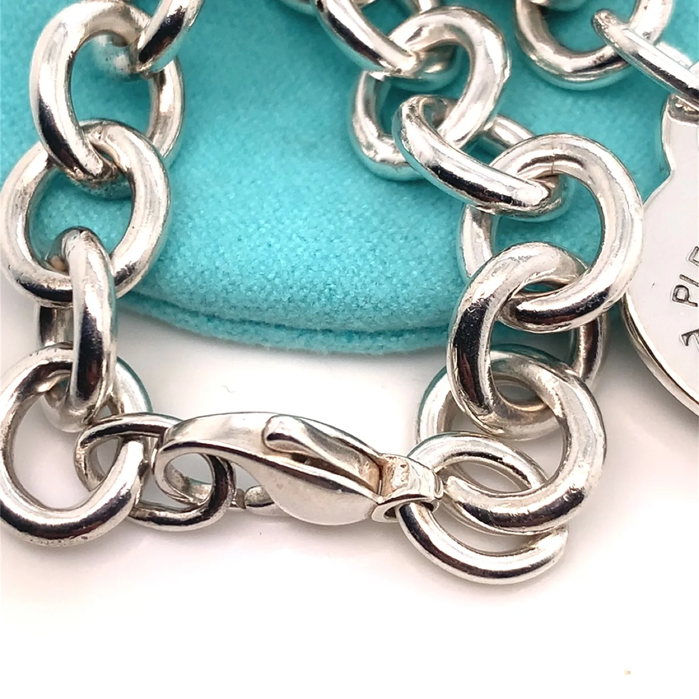 Tiffany & Co. 925 Sterling Silver Heart Tag Necklace image indicator(4)
