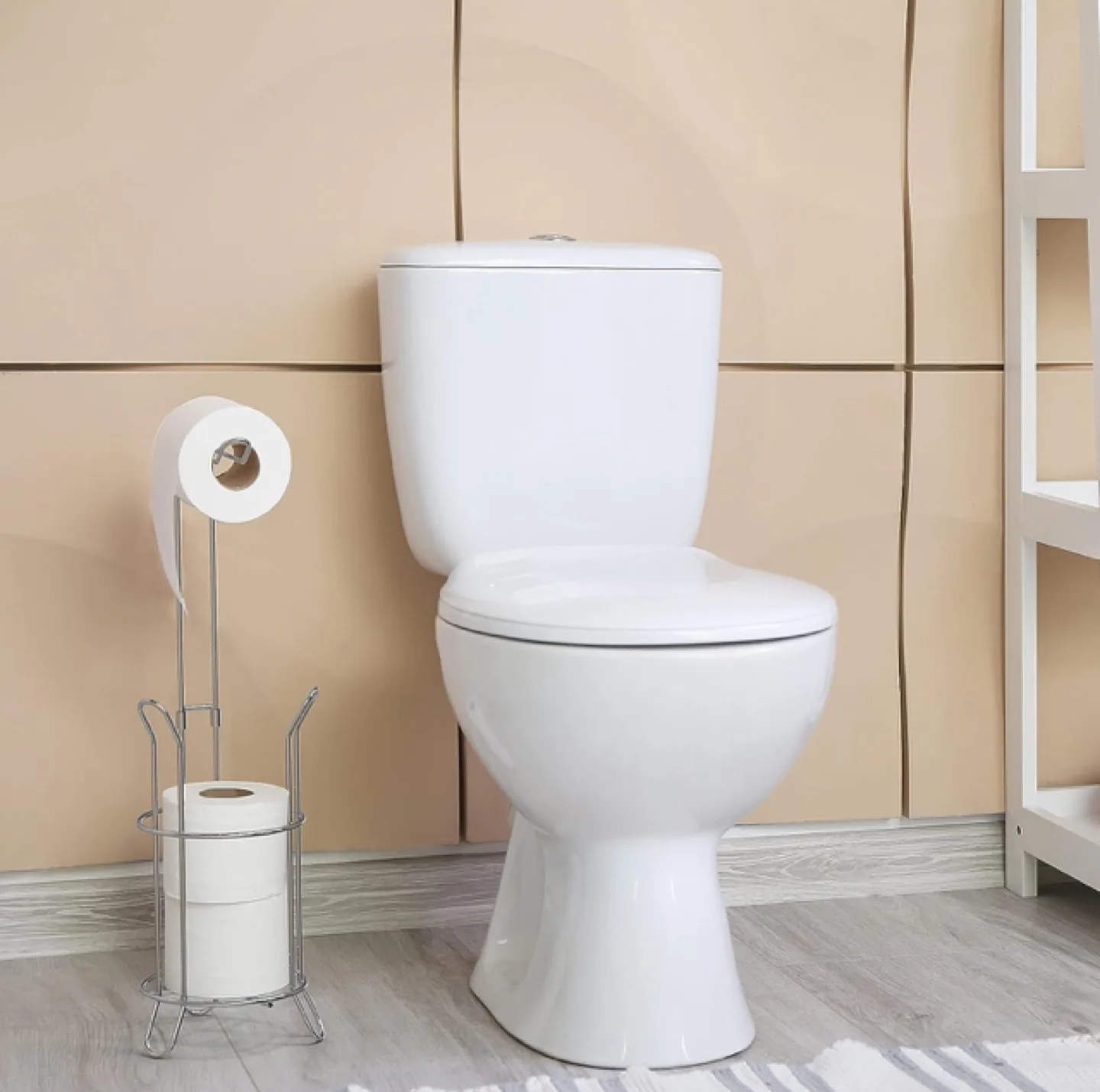 🏈 Bathroom Toilet Tissue Paper Roll Storage Holder Stand image indicator(2)