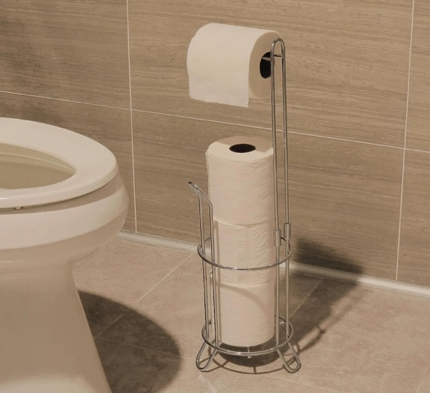 🏈 Bathroom Toilet Tissue Paper Roll Storage Holder Stand image indicator(3)
