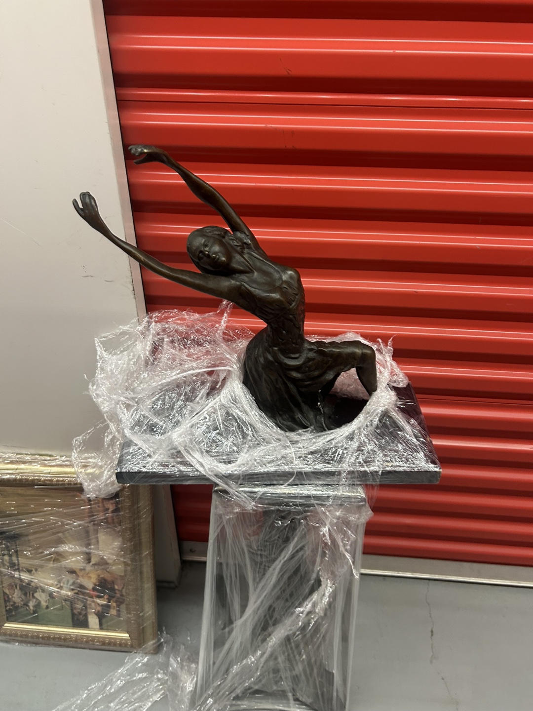 Bronze Ballerina Sculpture on Pedestal - photo 2