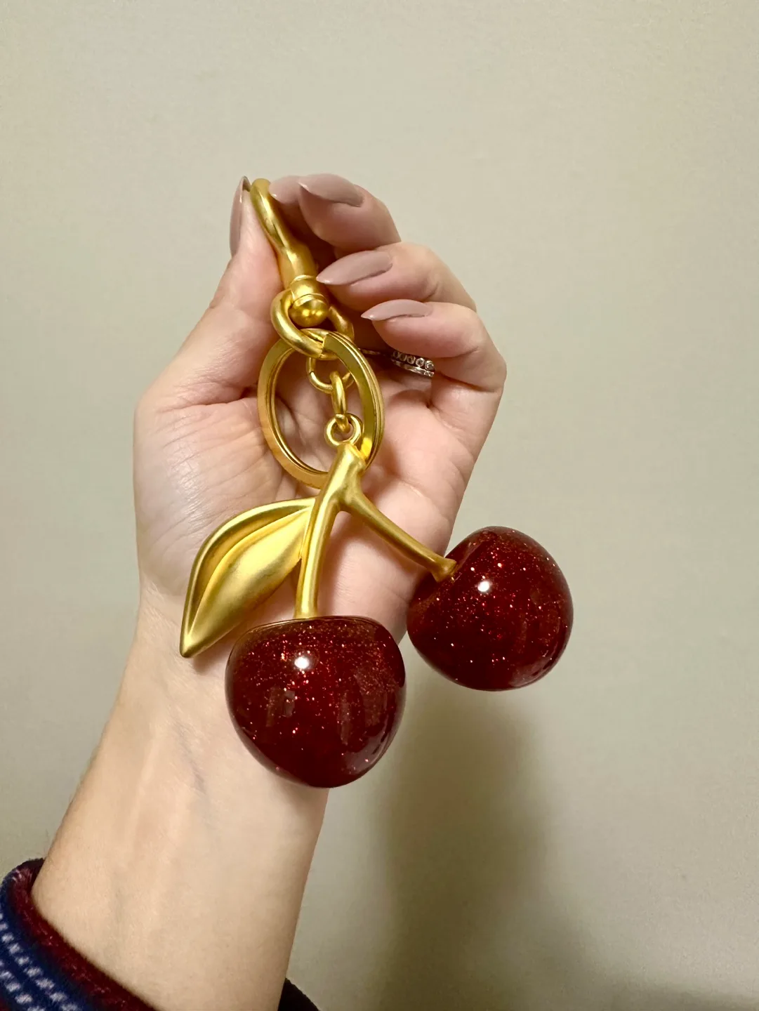 Cherry key chain  / purse charm thumbnail