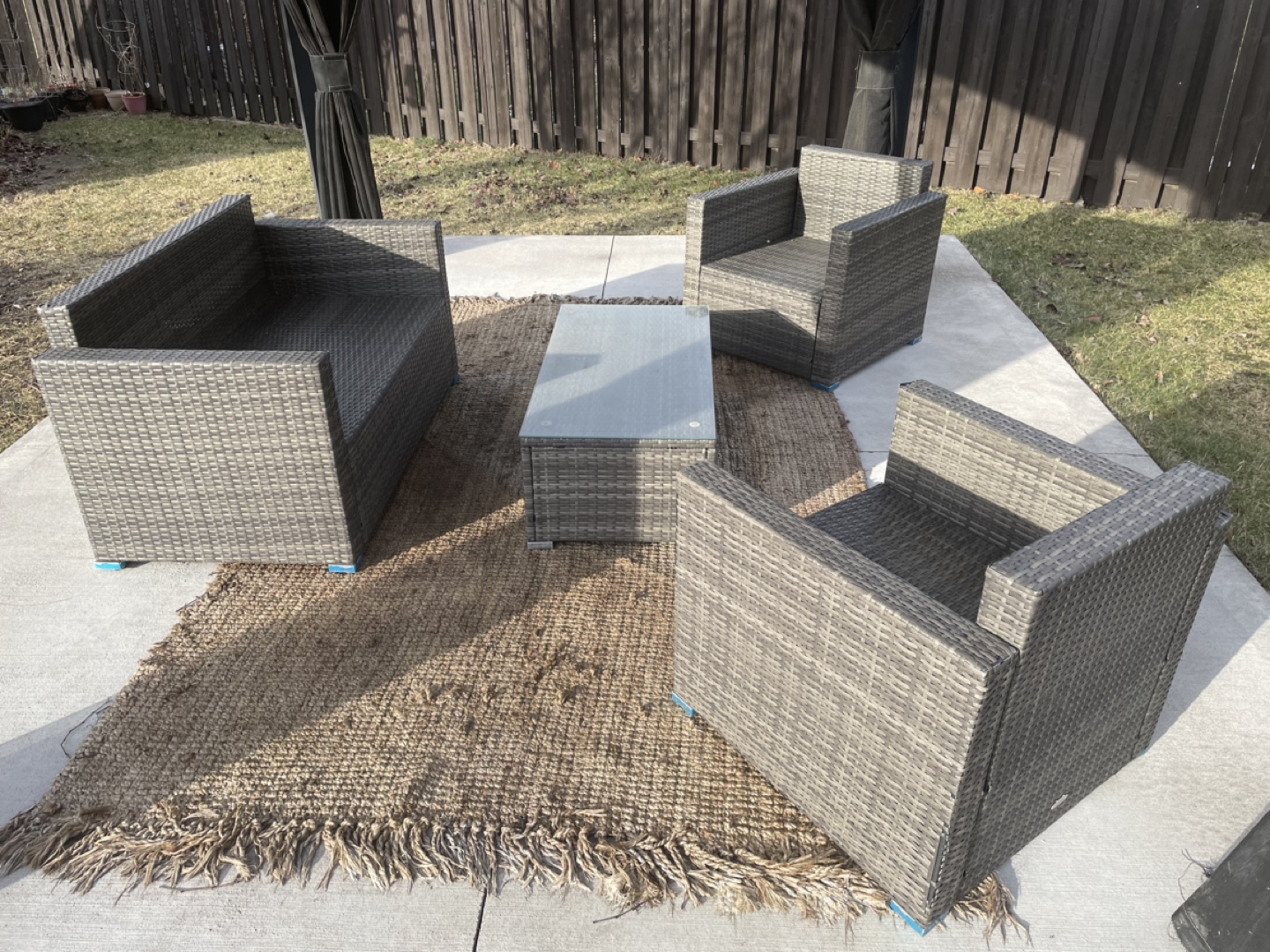 4-Piece Outdoor Patio Conversation Set