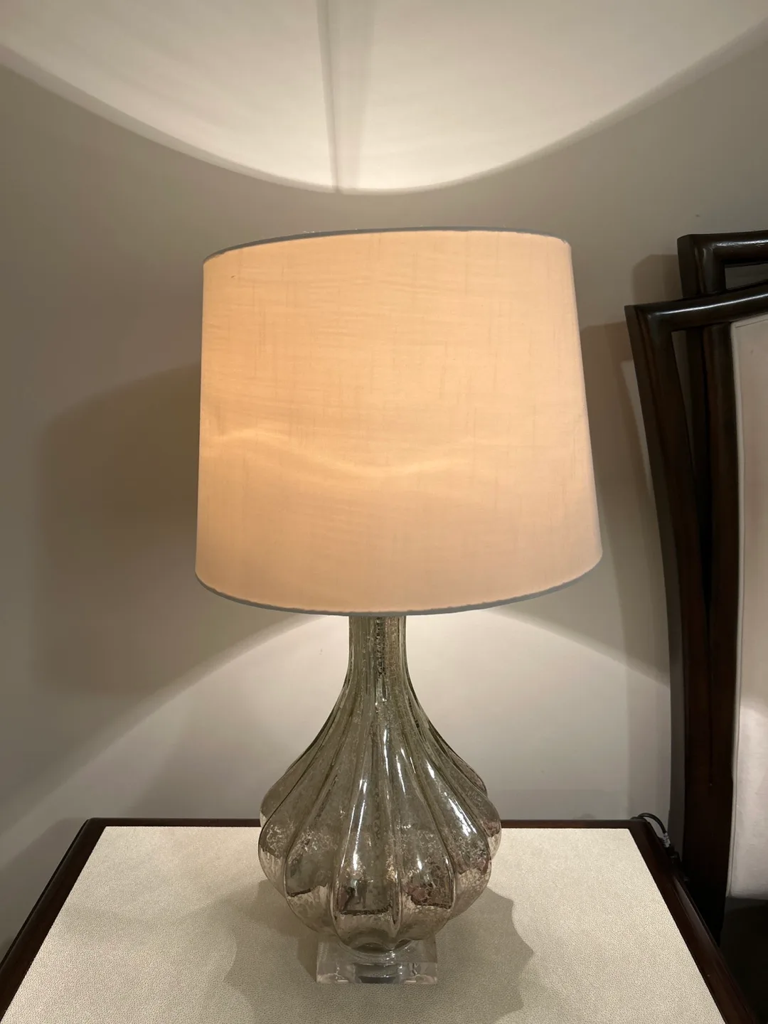 Elegant Silver Mercury Glass Table Lamp thumbnail