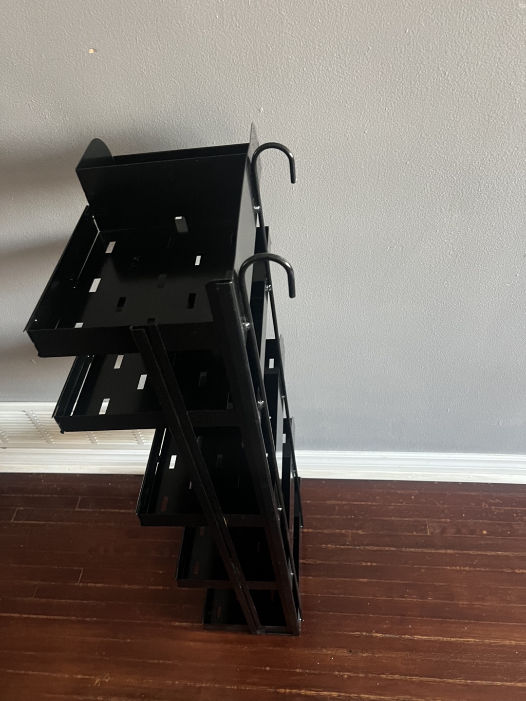 Black Metal 5-Tier Shelf Display Stand - photo 3