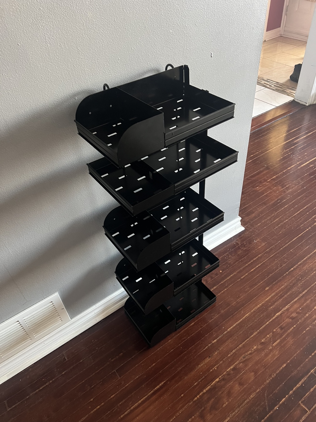 Black Metal 5-Tier Shelf Display Stand - photo 2
