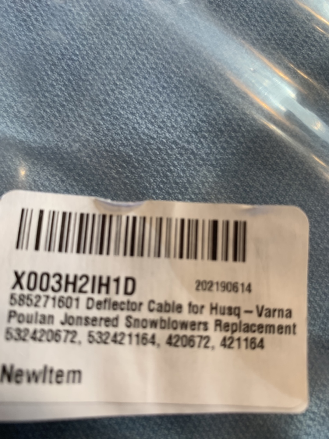 NEW SNOWBLOWER CABLES - photo 2