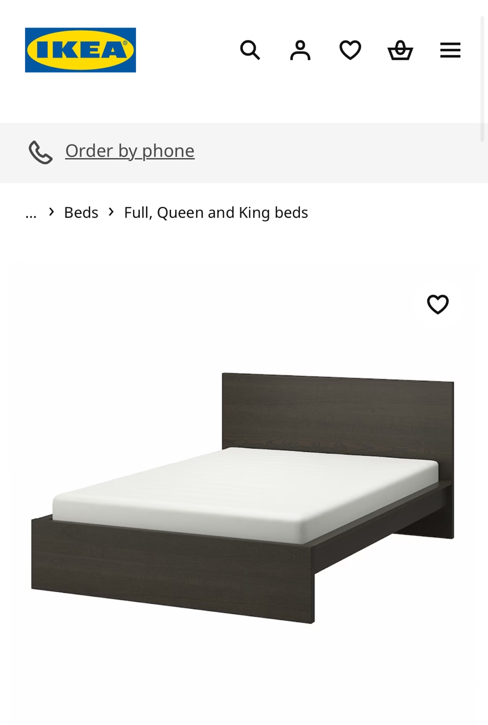IKEA MALM Bed Frame, Dark Brown