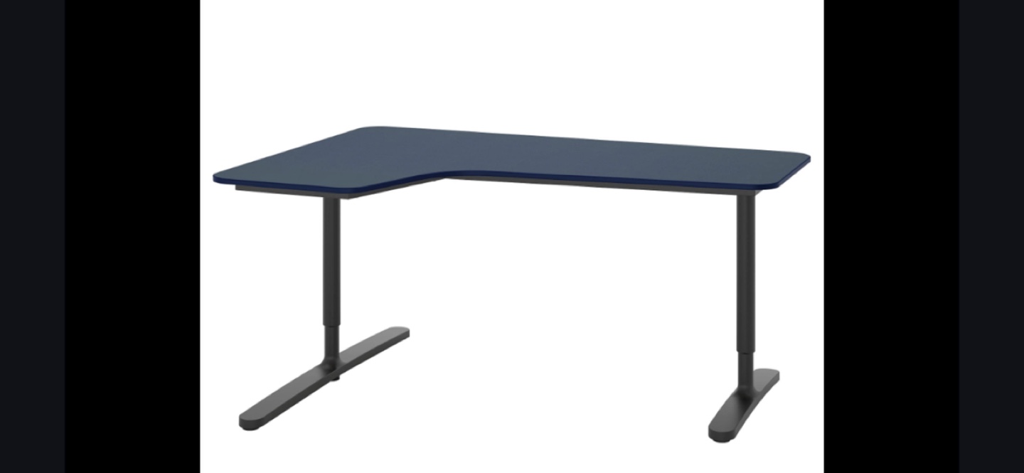 IKEA Bekant left corner black desk