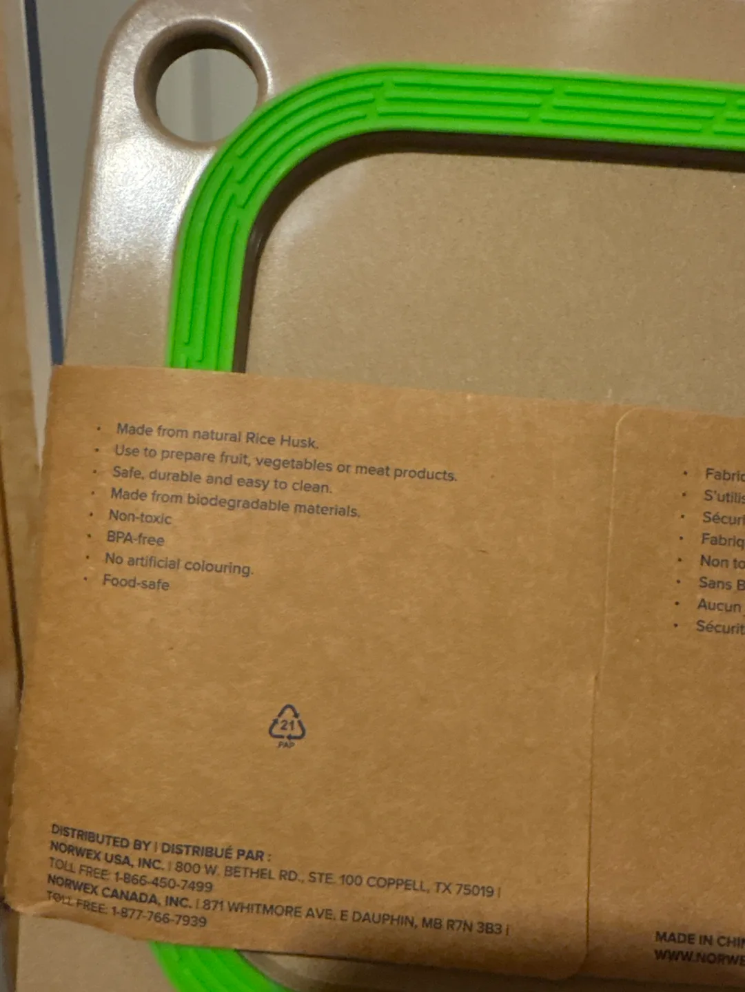 New Norwex eco-friendly mini cutting board image indicator(3)