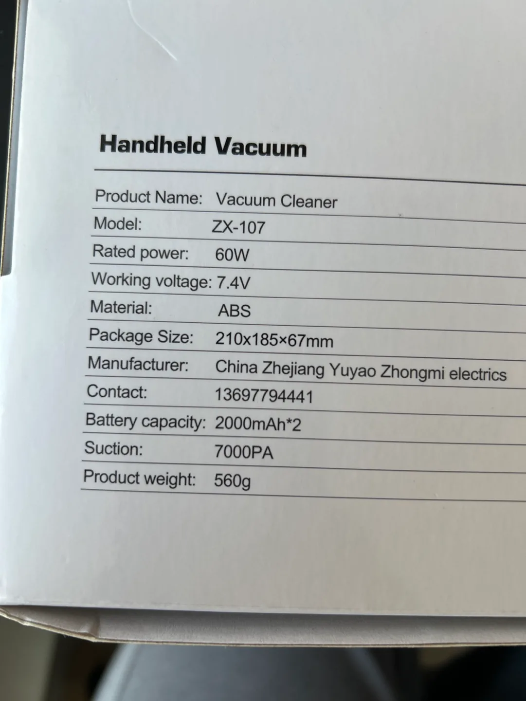 New Handheld Vacuum Cleaner ZX-107 image indicator(7)