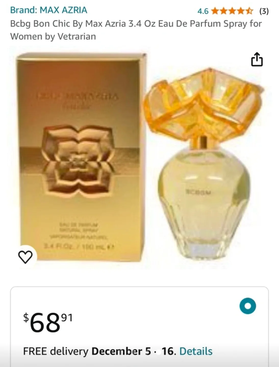 🍓NEW IN BOX! 100ml BCBG Bon Chic Max Eau De Parfum image indicator(4)