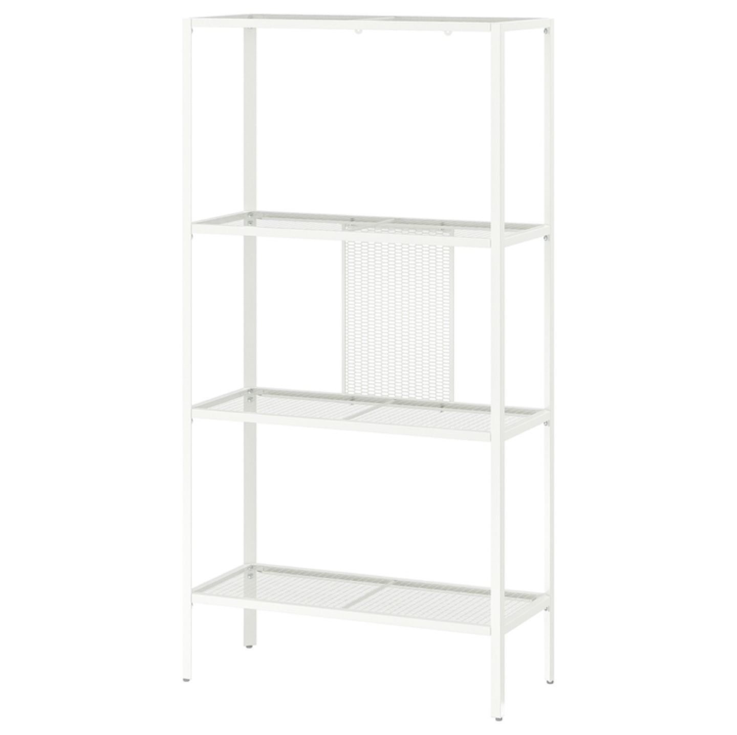 White metal shelf