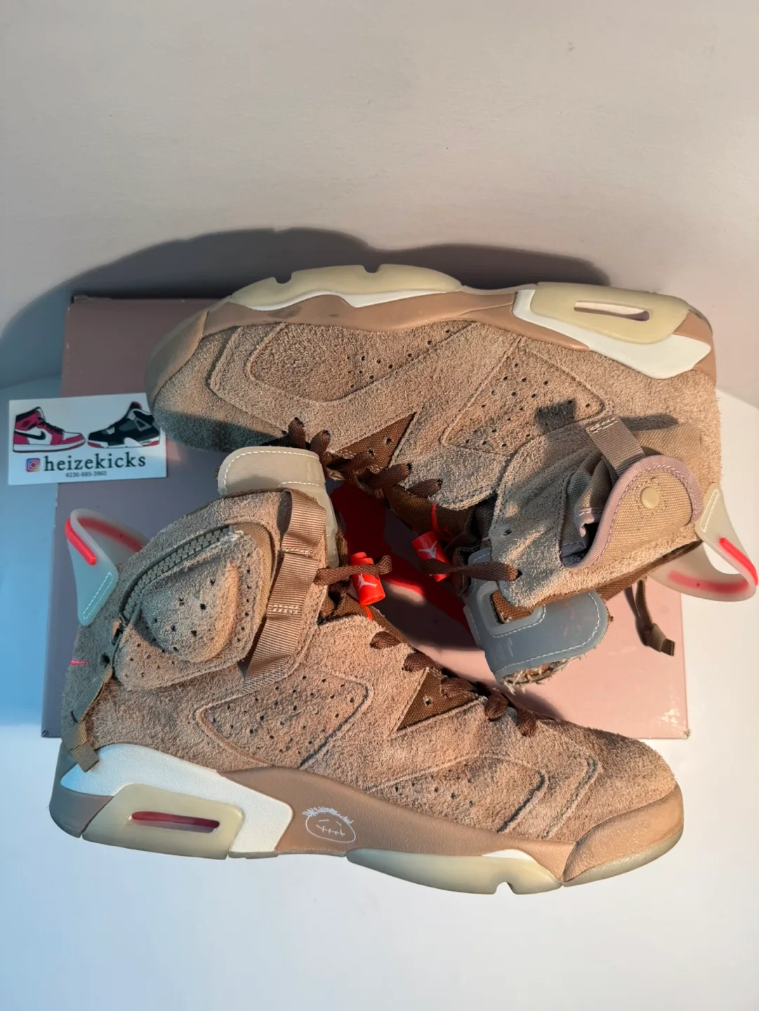 Jordan 6 Travis Scott British Khaki size 9 image indicator(6)