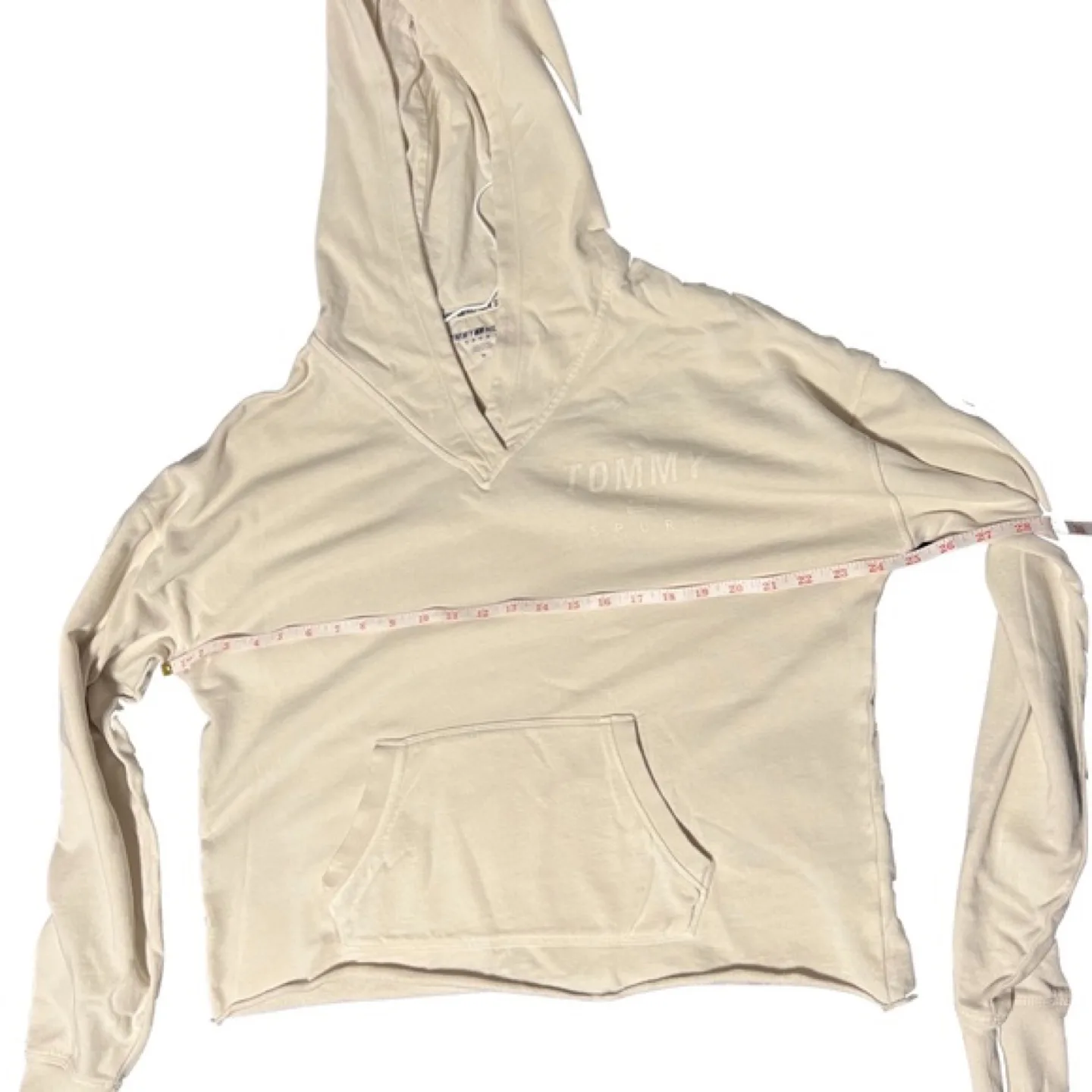 Tommy Sport Cream Cropped Hoodie image indicator(3)