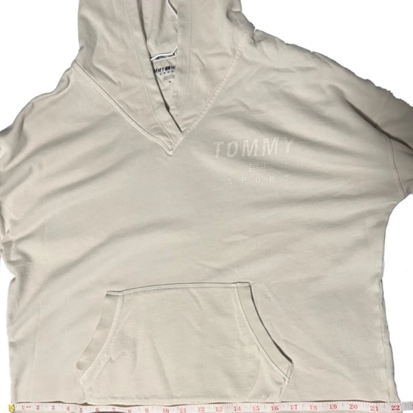 Tommy Sport Cream Cropped Hoodie image indicator(4)
