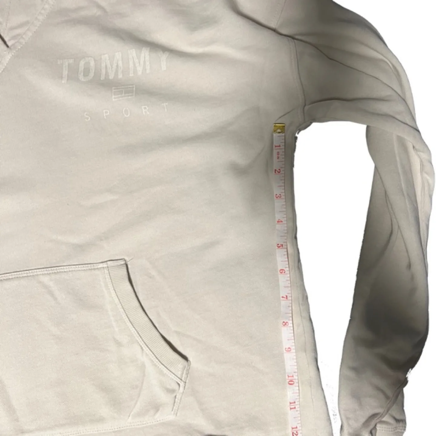 Tommy Sport Cream Cropped Hoodie image indicator(5)