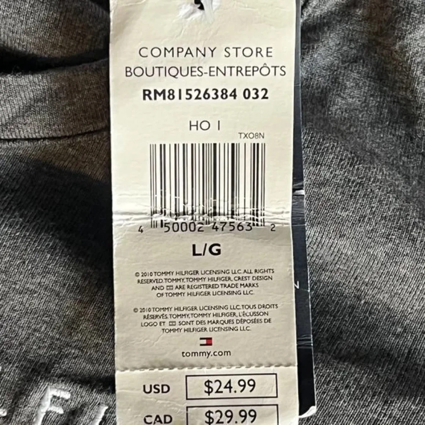 Tommy Hilfiger Women's Long Sleeve V-Neck T-Shirt - Size L/G image indicator(5)