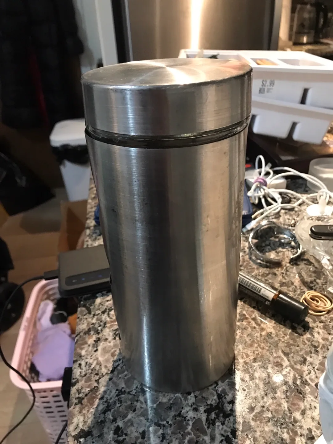 Stainless Steel Canister with Glass Sections image indicator(2)