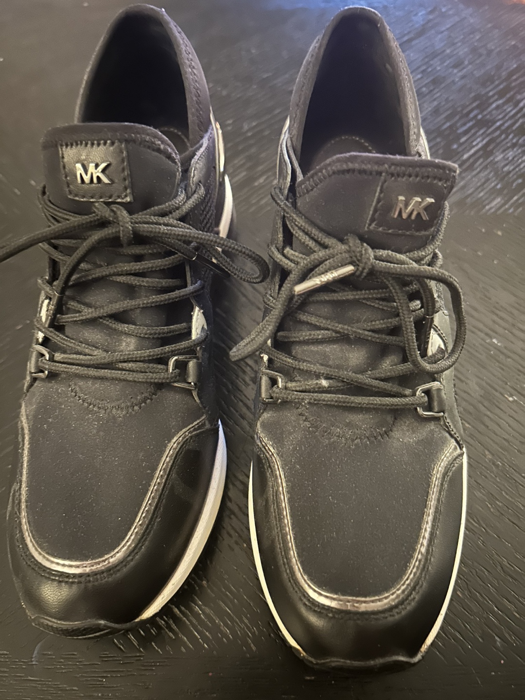 Michael Kors Black Wedge Sneakers