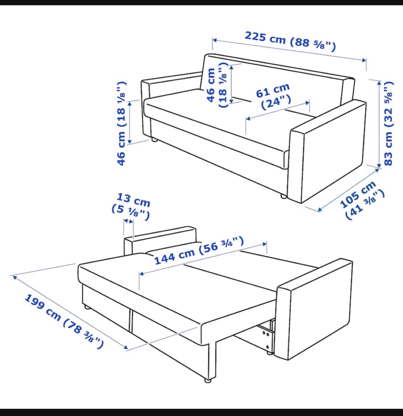 IKEA FRIHETEN Sofa Bed - Dark Grey - photo 3