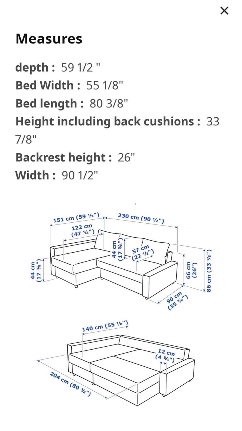 IKEA FRIHETEN Corner Sofa Bed - Brown - photo 5