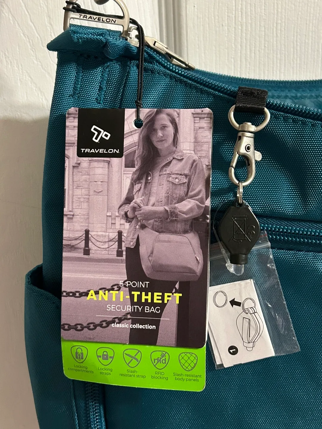 Travelon Anti-theft Classic Crossbody Bag - Spruce image indicator(10)