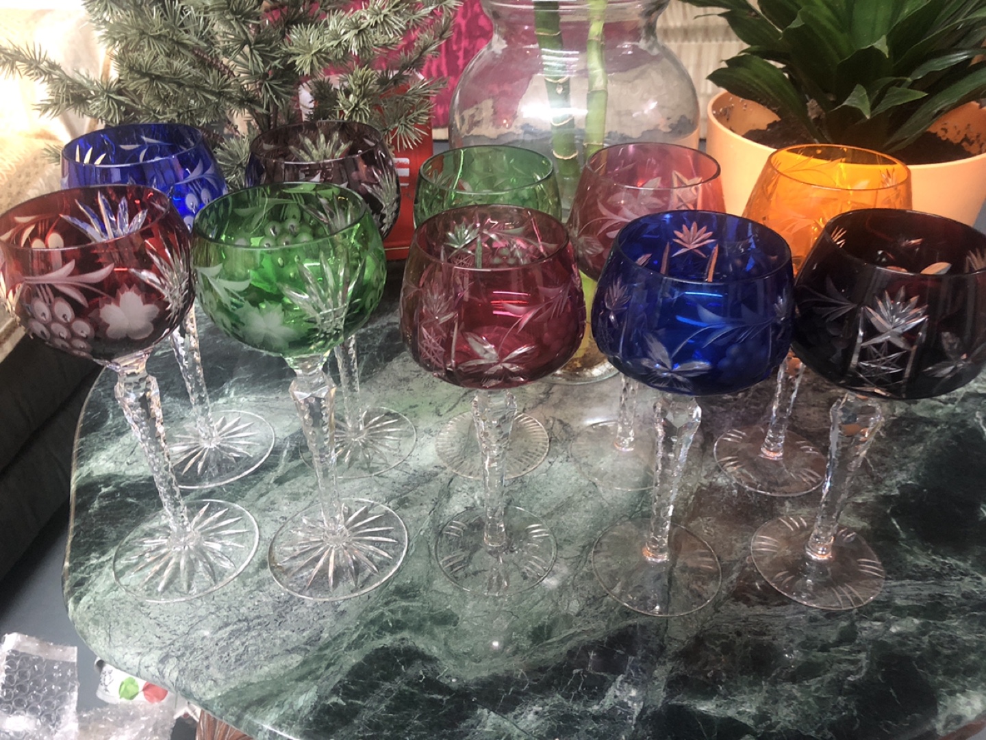 Vintage Hand-Cut Crystal Wine Glasses - Set of 12 - photo 3