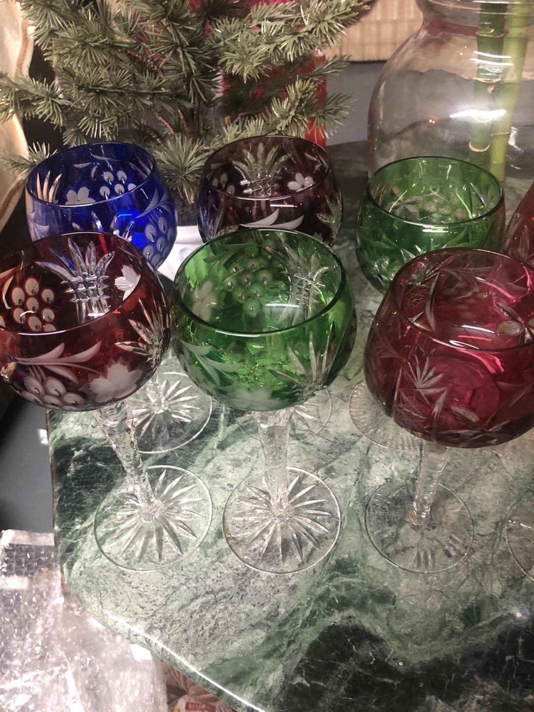 Vintage Hand-Cut Crystal Wine Glasses - Set of 12 - photo 2