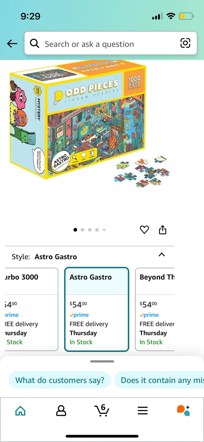 Odd Pieces 1000-Piece Astro Gastro Jigsaw Puzzle image indicator(6)