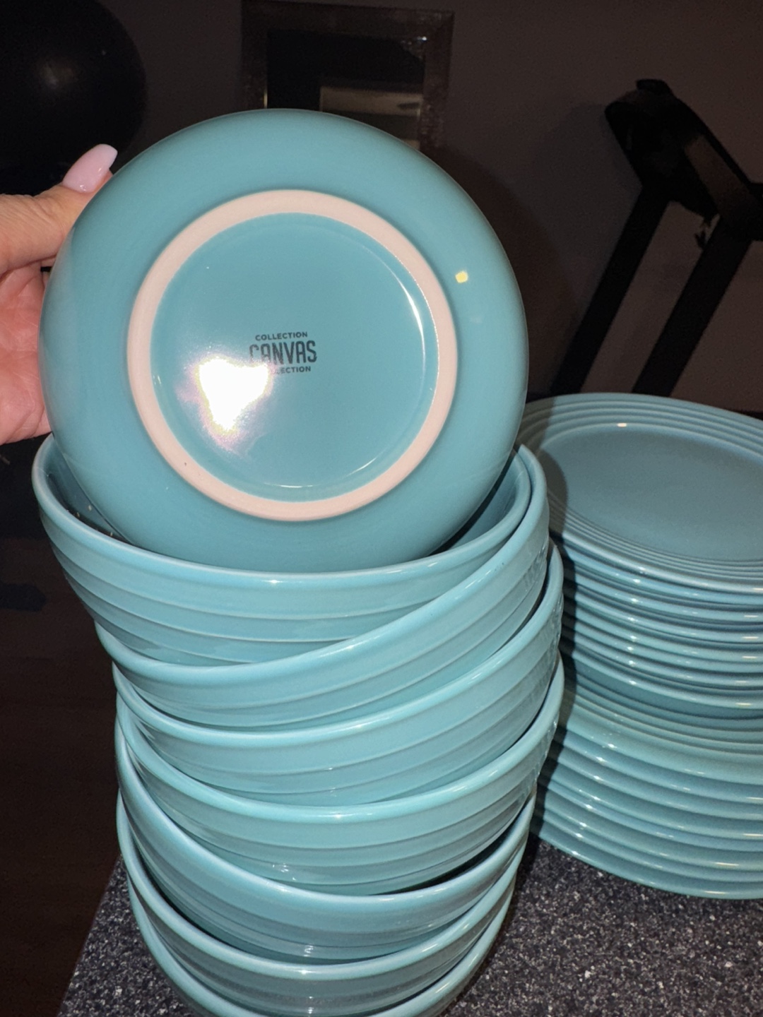 Canvas Collection Dinnerware Set - Teal
