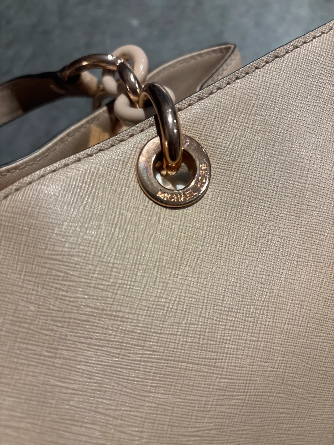 Michael Kors Pale Pink Leather Tote Bag image indicator(4)