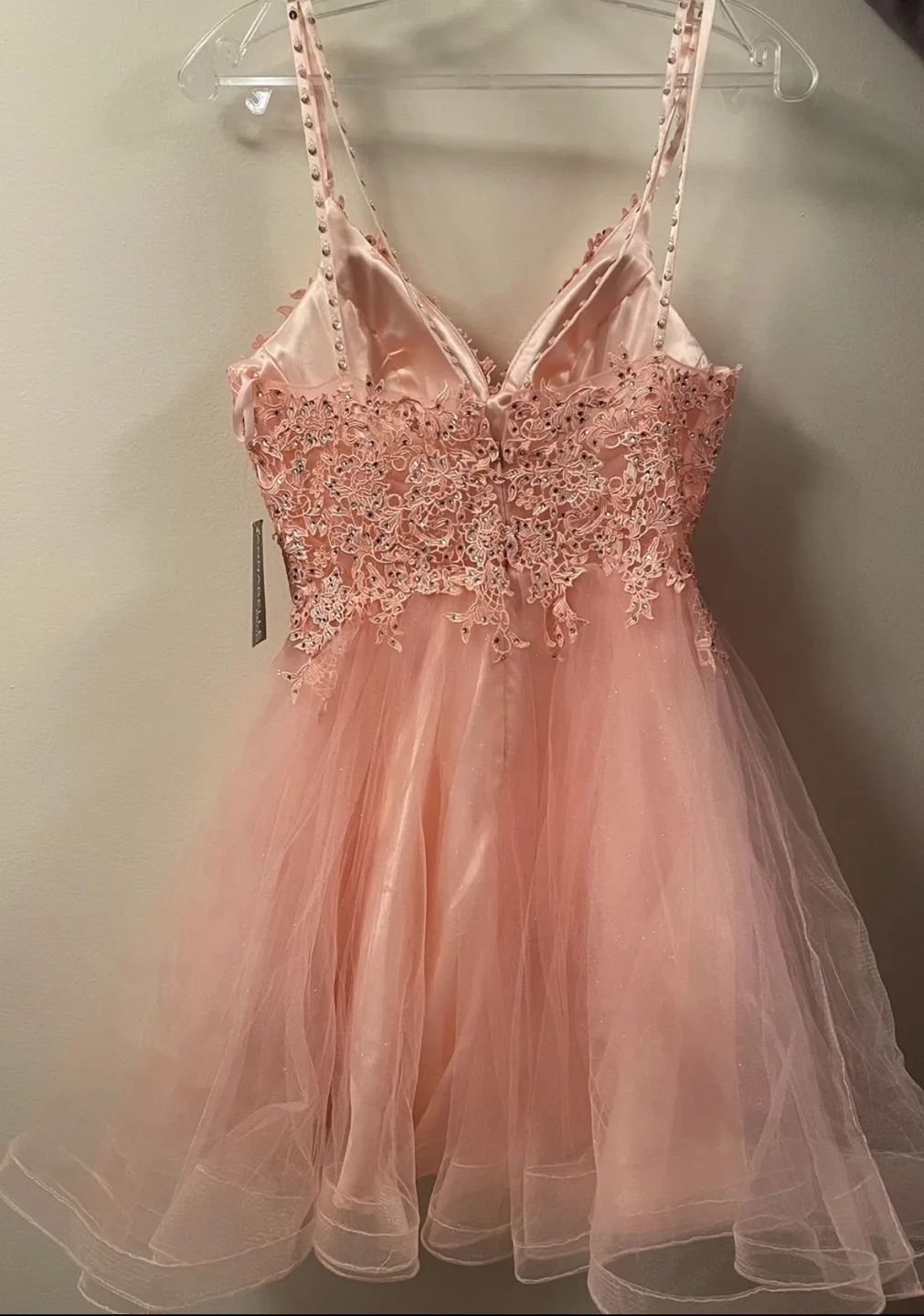 Pink Lace Prom Dress image indicator(2)