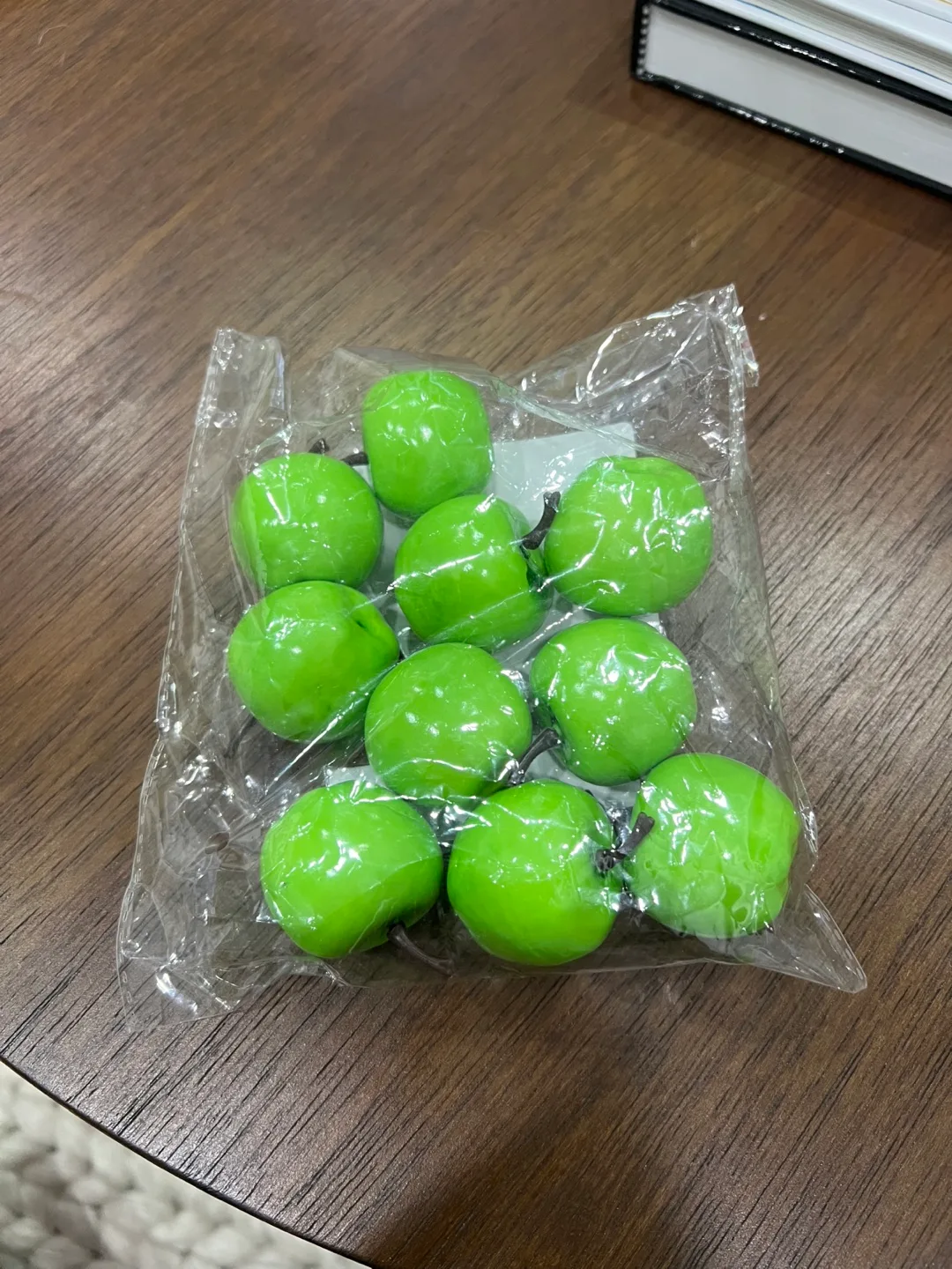 Pack of 10 Mini Artificial Green Apples image indicator(2)