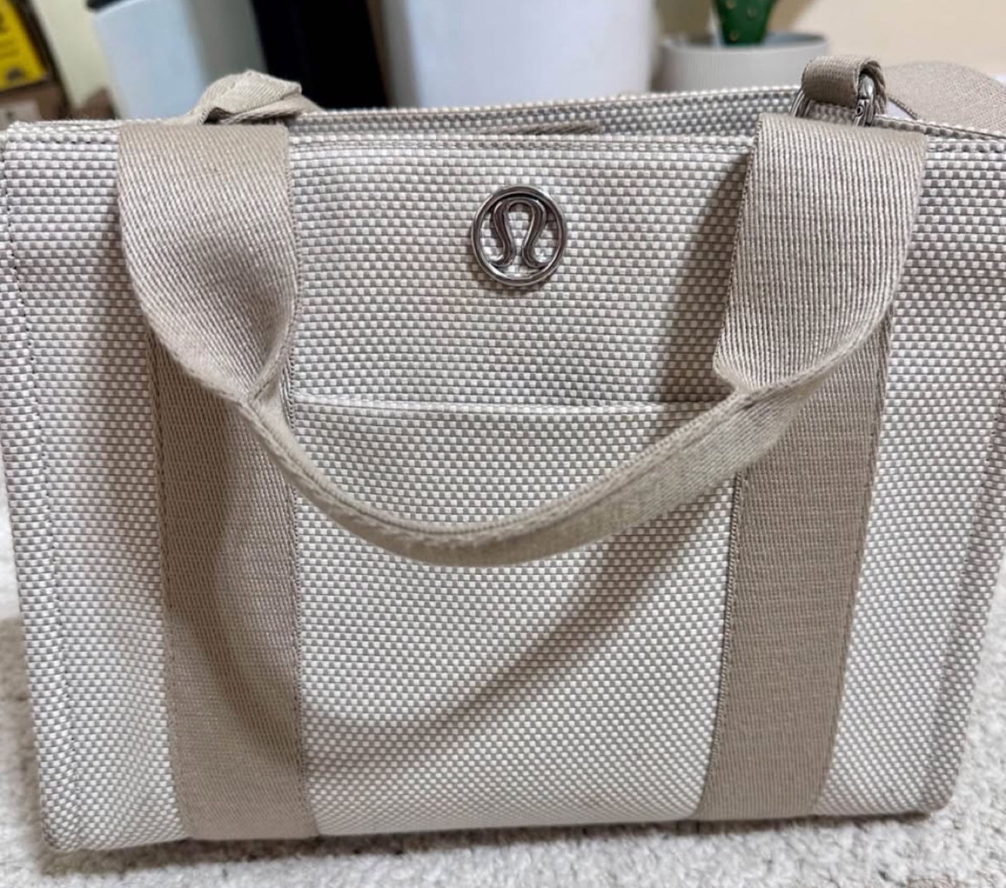 Lululemon Two-Tone Canvas Mini Tote Bag