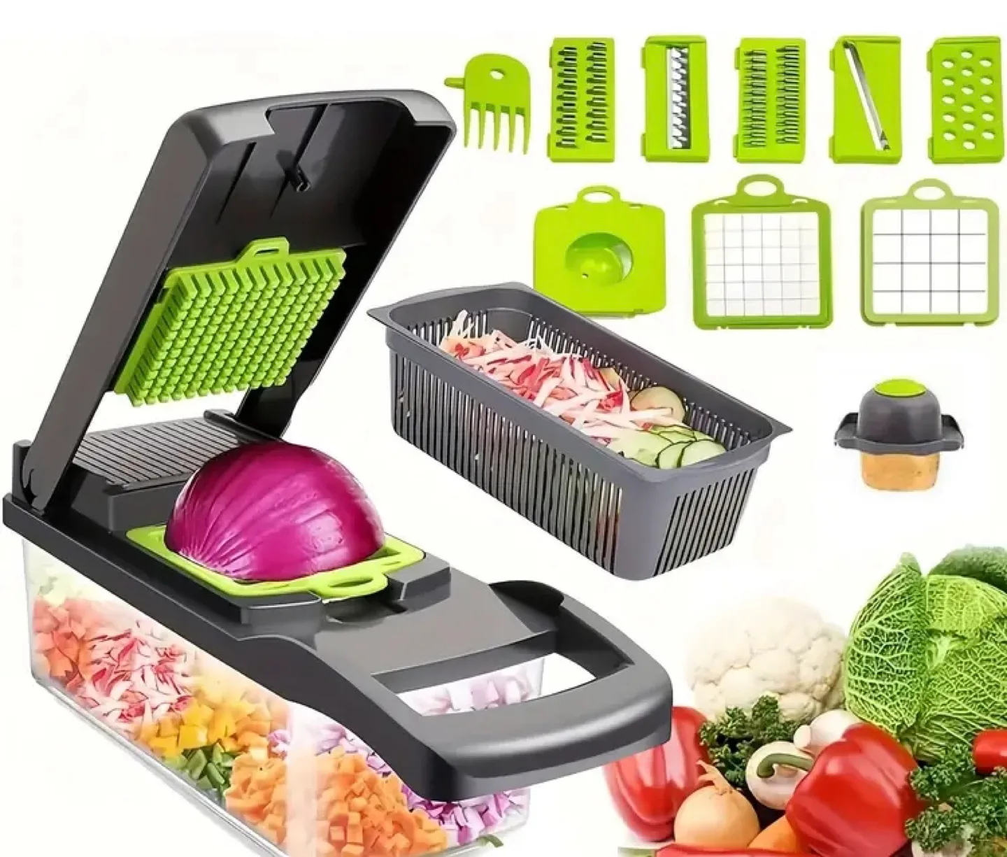 16-Piece Veggie Slicer Mandoline image indicator(4)