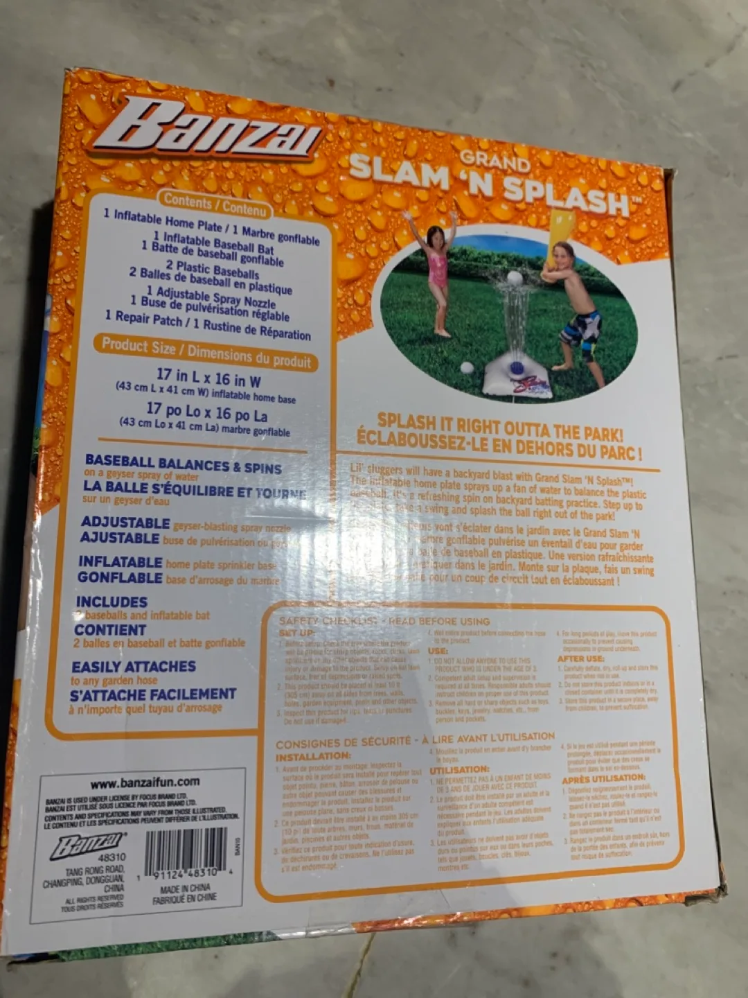 🆕 Banzai Grand Slam 'N Splash Water Game image indicator(2)