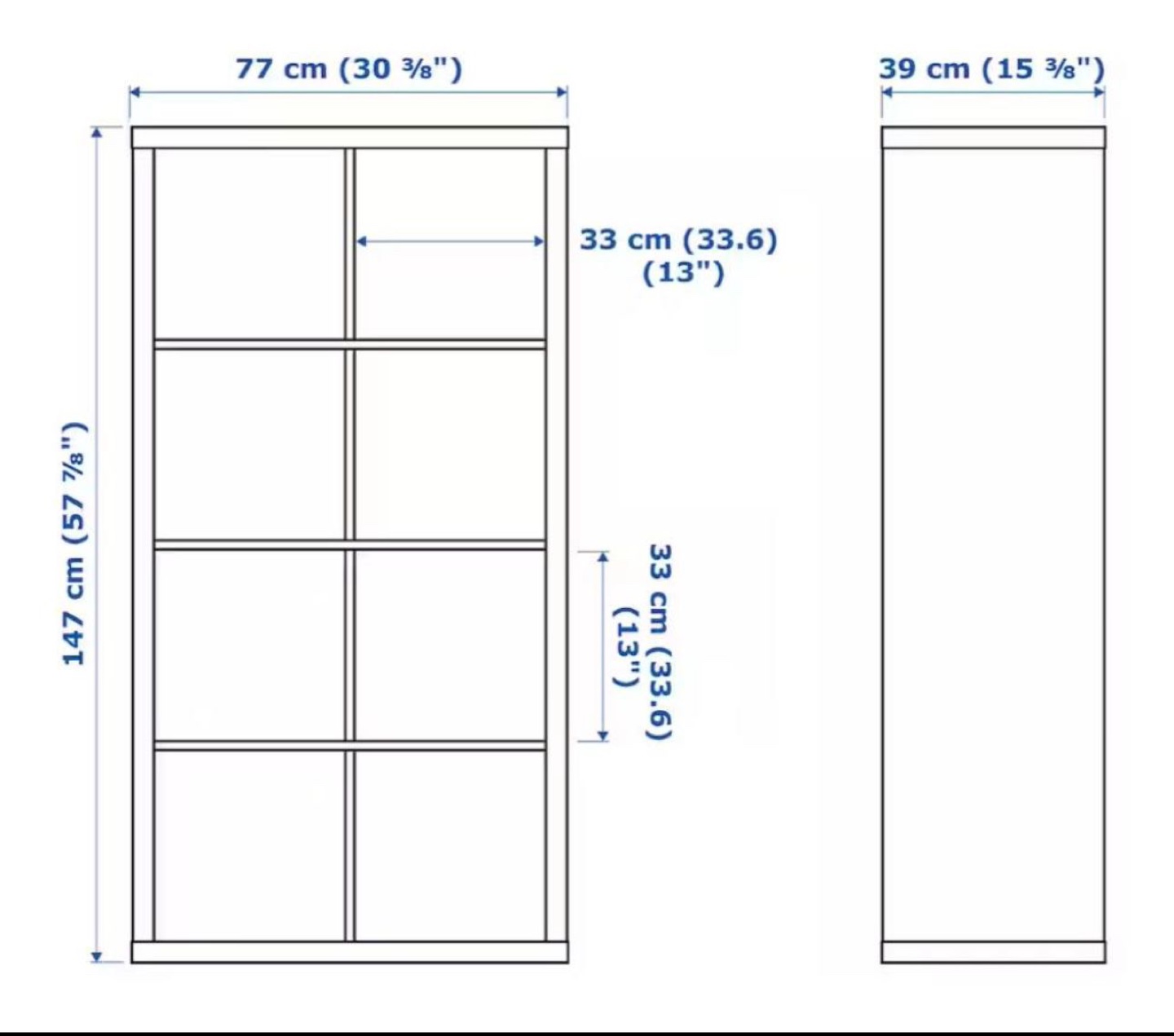 IKEA Kallax Shelving Unit with Cabinet and Drawers - White