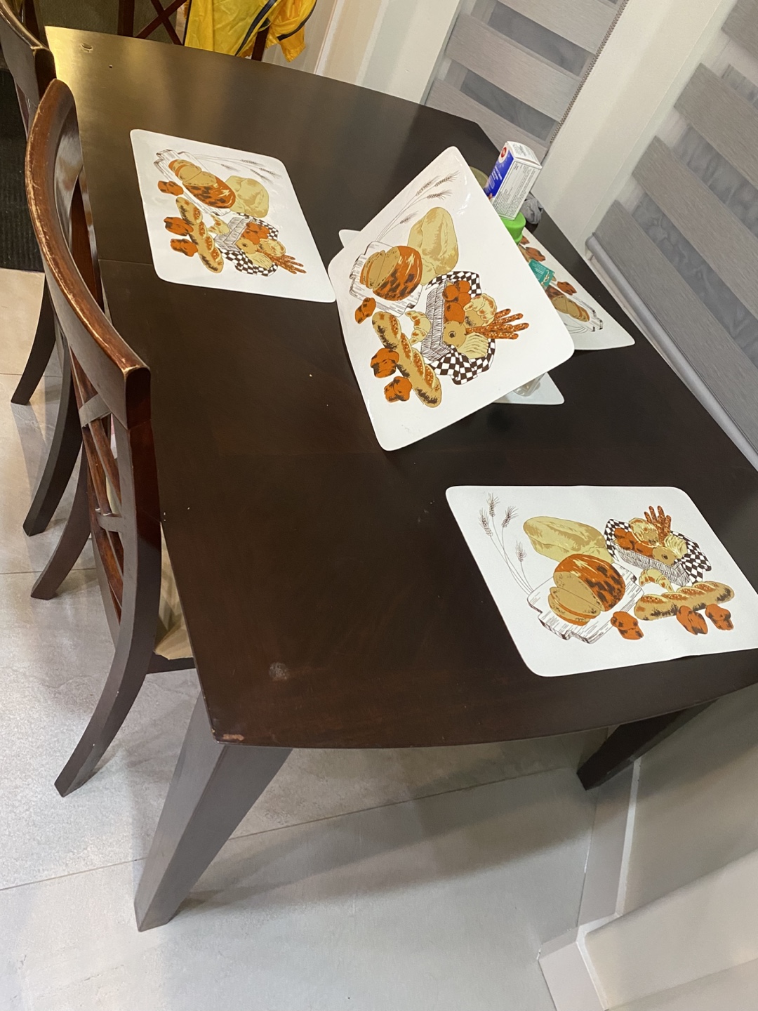 Dark Brown Wooden Dining Table and Chairs Set - photo 4