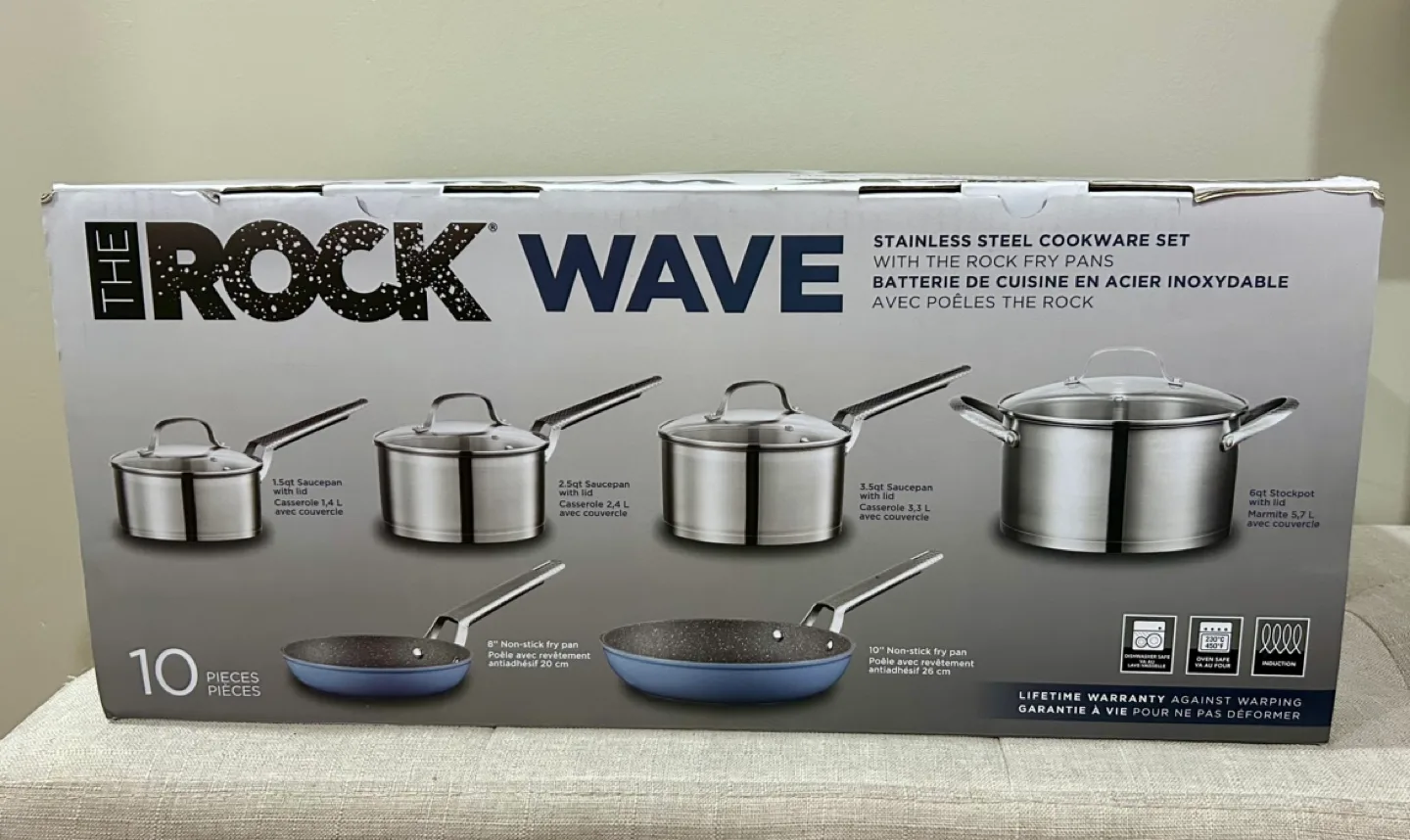 The Rock Wave 10-Piece Stainless Steel Cookware Set image indicator(2)