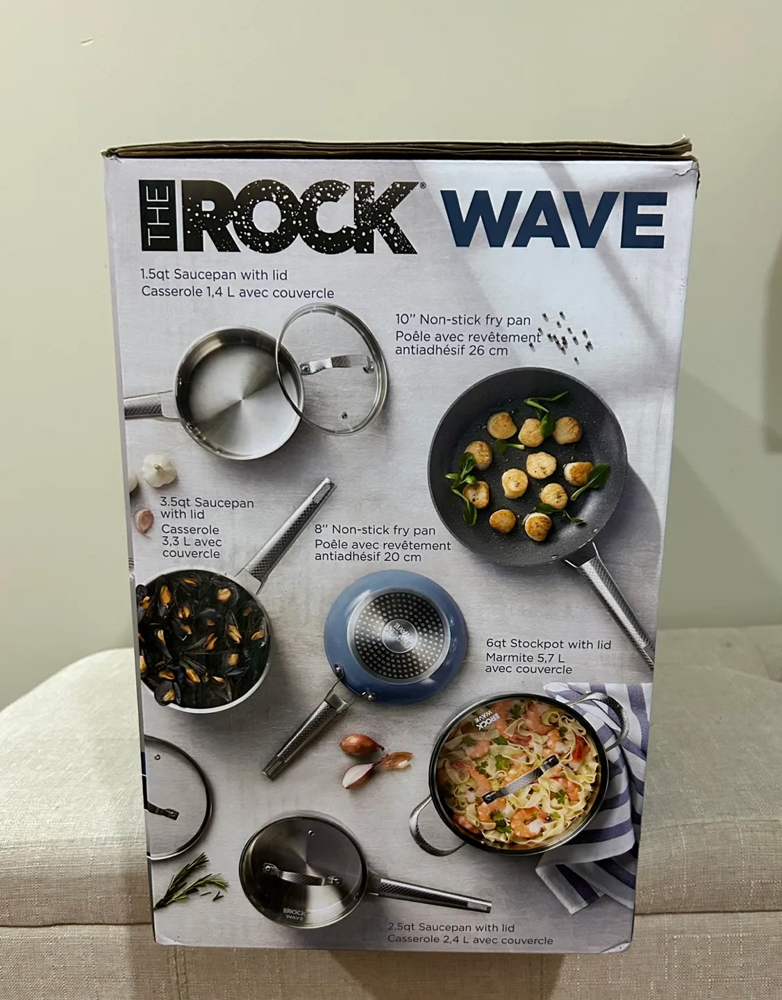 The Rock Wave 10-Piece Stainless Steel Cookware Set image indicator(3)