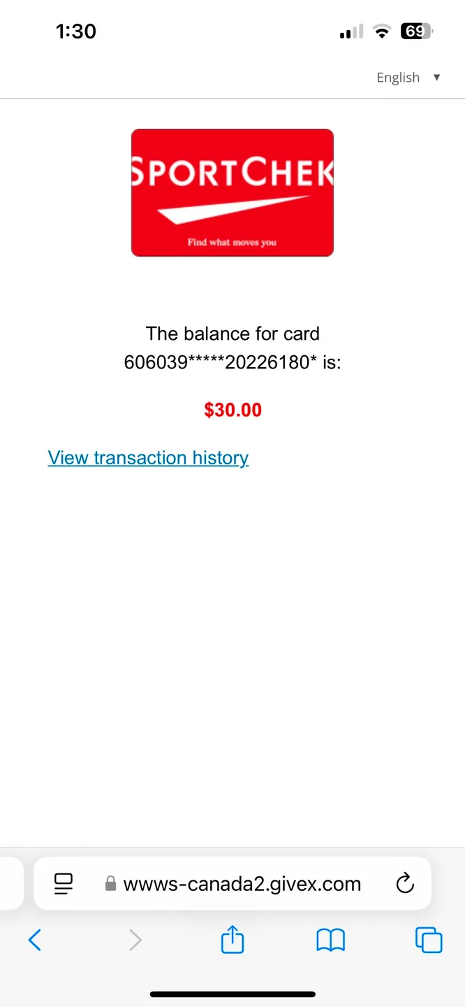 $30 SportChek Gift Card image indicator(3)