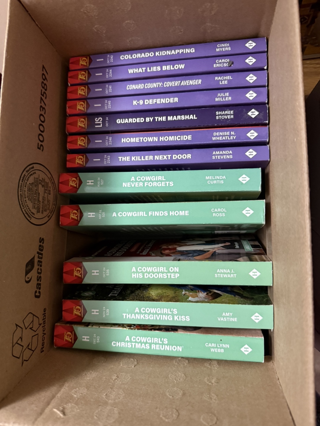 14-75th Anniversary Harlequin Intrigue novels - photo 3